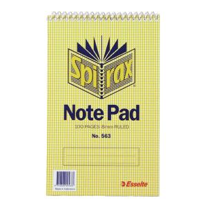 Spirax 563 Notebook 200X127mm Reporters Top Opening 100 Page