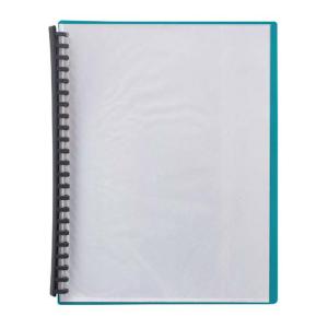 Winc Display Book Refillable A4 20 Pocket Clear front cover Green back cover