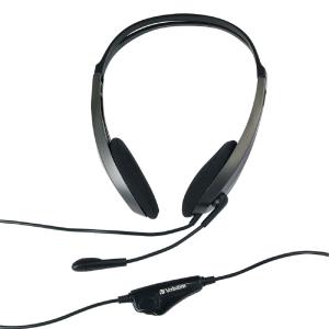 Verbatim Urban Headgear Multimedia Stereo Headphones with Microphone & Volume Control