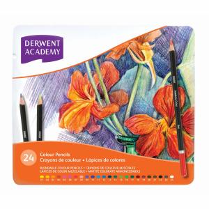 Derwents Academy Colour Pencils Tin 24