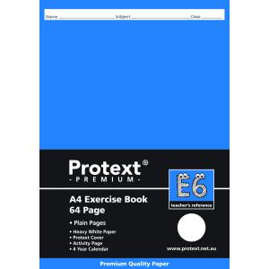 Protext Premium A4 Exercise Book Plain 64 Pages E6