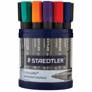 Staedtler Lumocolor Permanent Marker Bullet Tip Assorted Cup 19