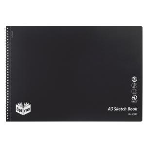 Spirax P533 PP Sketch Book S/O A3 40 Page Black