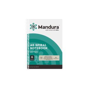 Mandura Spiral Notebook A5 120 Pages