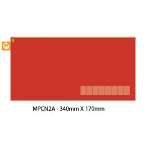 Micador Name Pencil Case 340mm X 170mm Red with Orange Zip