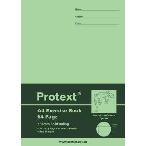 Protext A4 Exercise Book 14mm Ruled Polypropylene Cover 64 Pages