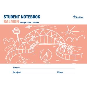 Writer Student Note Book Salmon 32 Pages Plain