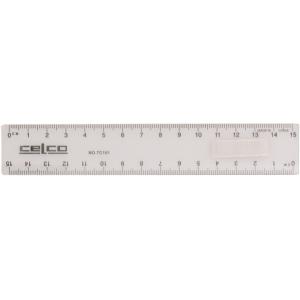 Celco Pvc Ruler 15cm Clear