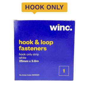 Winc Hook Only Fastener Strip 25mm X 3.6m