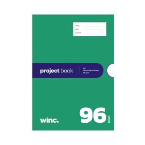 Winc Project Book A4 18mm Dotted Thirds Red Margin 56gsm 96 Pages