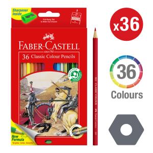 Faber-castell Classic Colour Pencils Assorted - Pack of 36