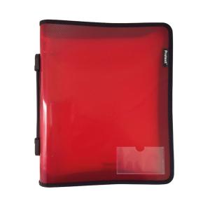 Protext Binder Buddy Zipper & Handle 25mm 3 Ring Red