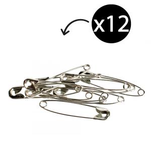 Viritex Safety Pins Size 3 52mm Pack 12