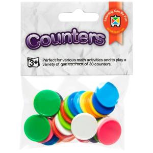 Learning Can Be Fun Plastic Counters Assorted Colours Pack Of 30