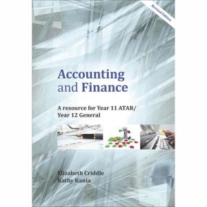 Accounting & Finance A Resource For Year 11 Atar & Year 12 General Revised Edition