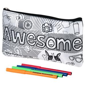 Funbox Colour-In Awesome Design Pencil Case
