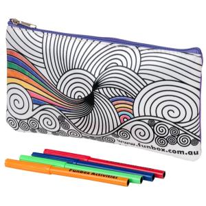 Funbox Colour-In Swirl Design Pencil Case