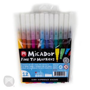 Micador Fine Tip Marker Pack 12