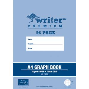 Writer Premium A4 Graph Book 10mm Grid 70GSM 96 Pages