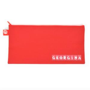 Micador Name Pencil Case 340x170mm Red with Red Zip