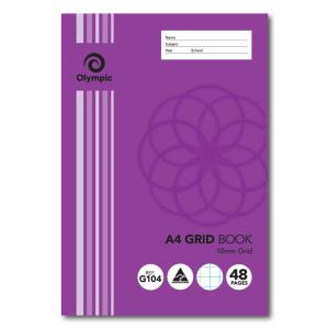 Olympic Grid Book A4 48 Pages 10mm G104