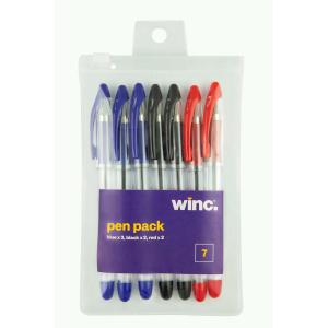 Winc Icebreaker Pens Pack 3 Blue 2 Black And 2 Red