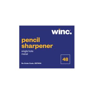 Winc Pencil Sharpener Metal Single Hole Box 48