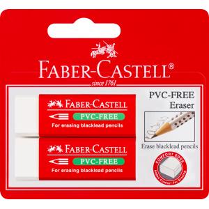 Faber-castell Pvc-free Erasers White Blister Pack 2