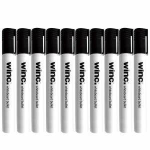 Winc Whiteboard Marker Bullet Tip 1.5-3.0mm Black Box 10