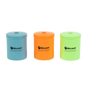 Micador Recycled Pencil Sharpener With Container Single Hole Assorted Colours