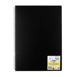 Spirax Visual Art Diary A3 P703 Black Cover Side Opening 110gsm 120 Pages