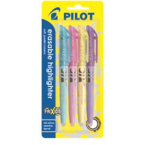 Pilot Frixion Light Soft Erasable Highlighter Assorted 4 Pack