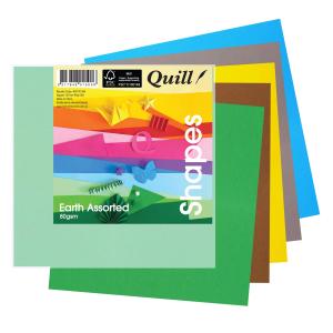 Quill Shapes 150mm X 150mm Earth Colours Pack 100