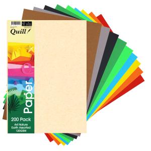 Quill Paper Nature Earth Assortment A4 Paper 120gsm Pack 200