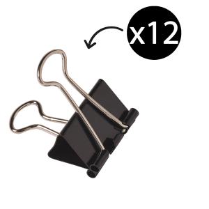 Winc 25mm Foldback Clips Box 12