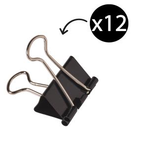 Winc Foldback Clips 32mm Black Box 12
