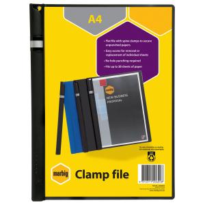 Marbig Side Clamp File A4 Black