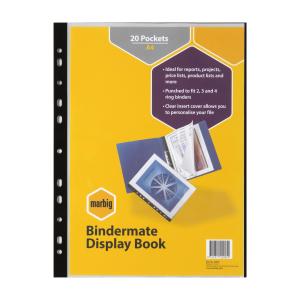 Marbig A4  Bindermate Display Book 20 Pockets