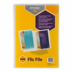 Marbig 22006 Prest Folder Flic File 20 Pockets A4