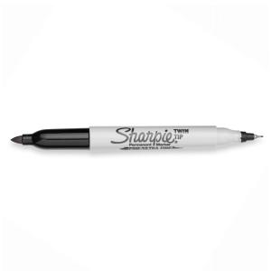 Sharpie Twin Tip Permanent Marker Fine/Ultra Fine 1.0/0.3mm Black