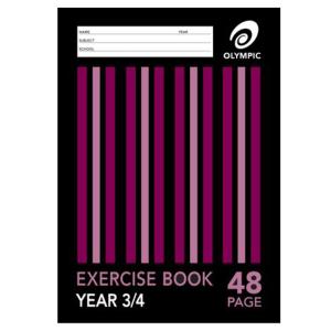 Olympic Exercise Book A4 QLD Ruling Stapled Year 3/4 48 Pages