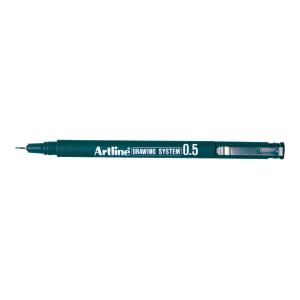 Artline Drawing System Fineliner Pen Extra Fine 0.5mm Black Each