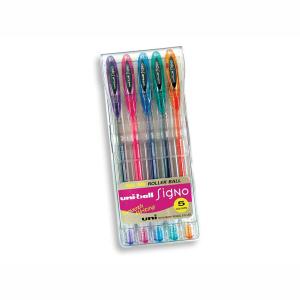 Uni-ball Signo 120 Gel Pen Fine 0.7mm Assorted Colour Multi-Pack Box 5