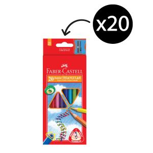 Faber-Castell Triangular Junior Coloured Pencils Pack 20