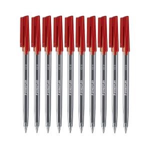 Staedtler Stick 430M Ballpoint Pen Medium 1.0mm Red Box 10