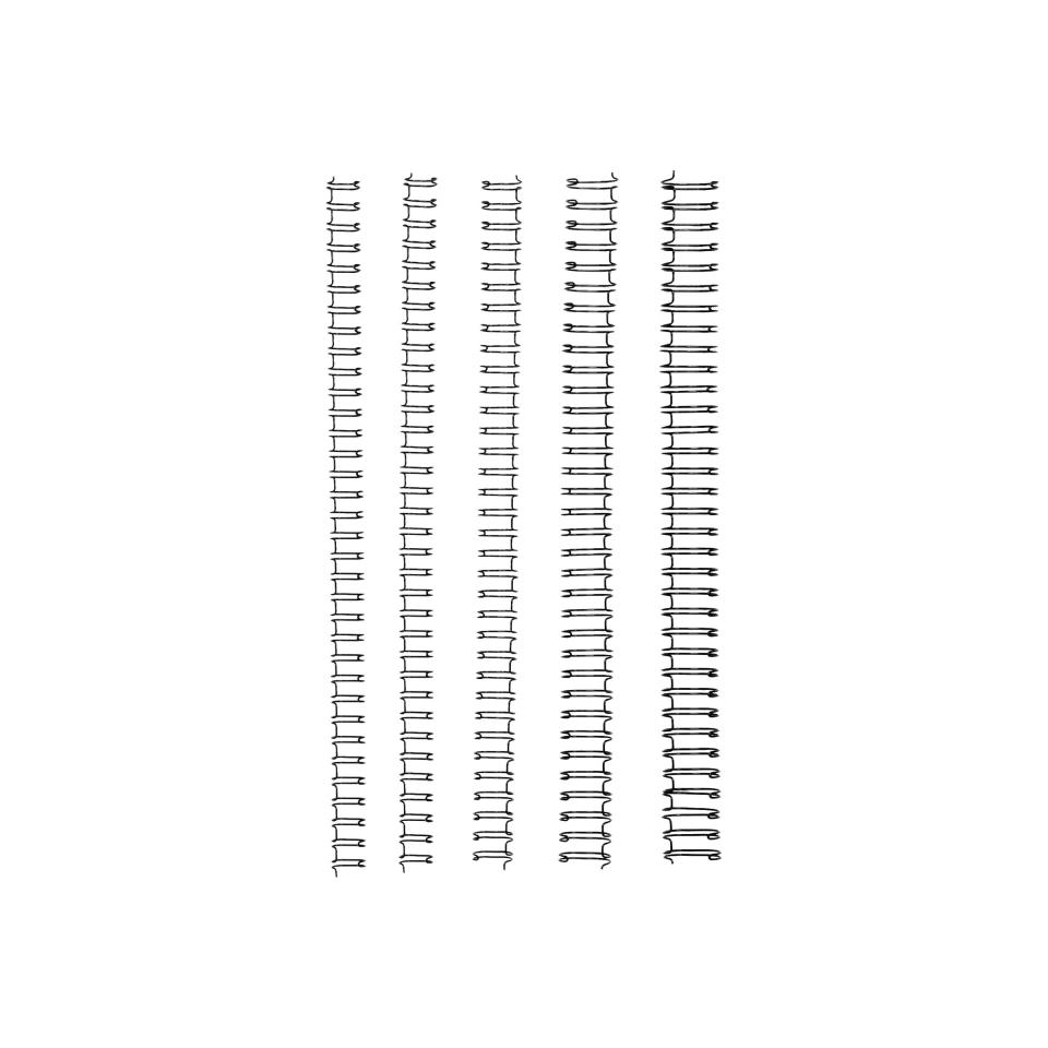 GBC 34 Loop A4 Wire Binding Combs - 8 mm - Silver - 100-Pack