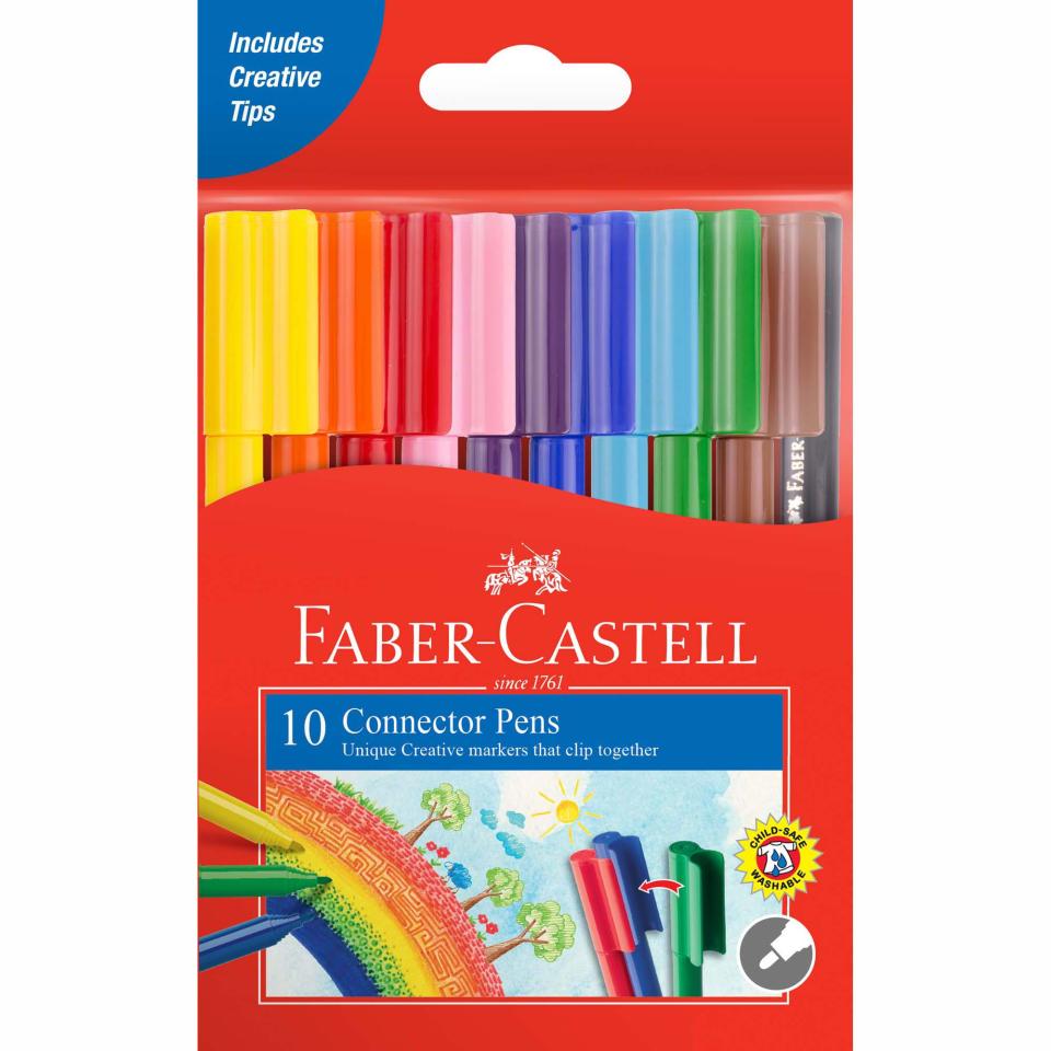 Faber-Castell Connector Pens Coloured Markers Assorted Pack 10