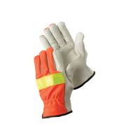 Safechoice Gloves Cow Grain Palm High Visibility Rigger Pair
