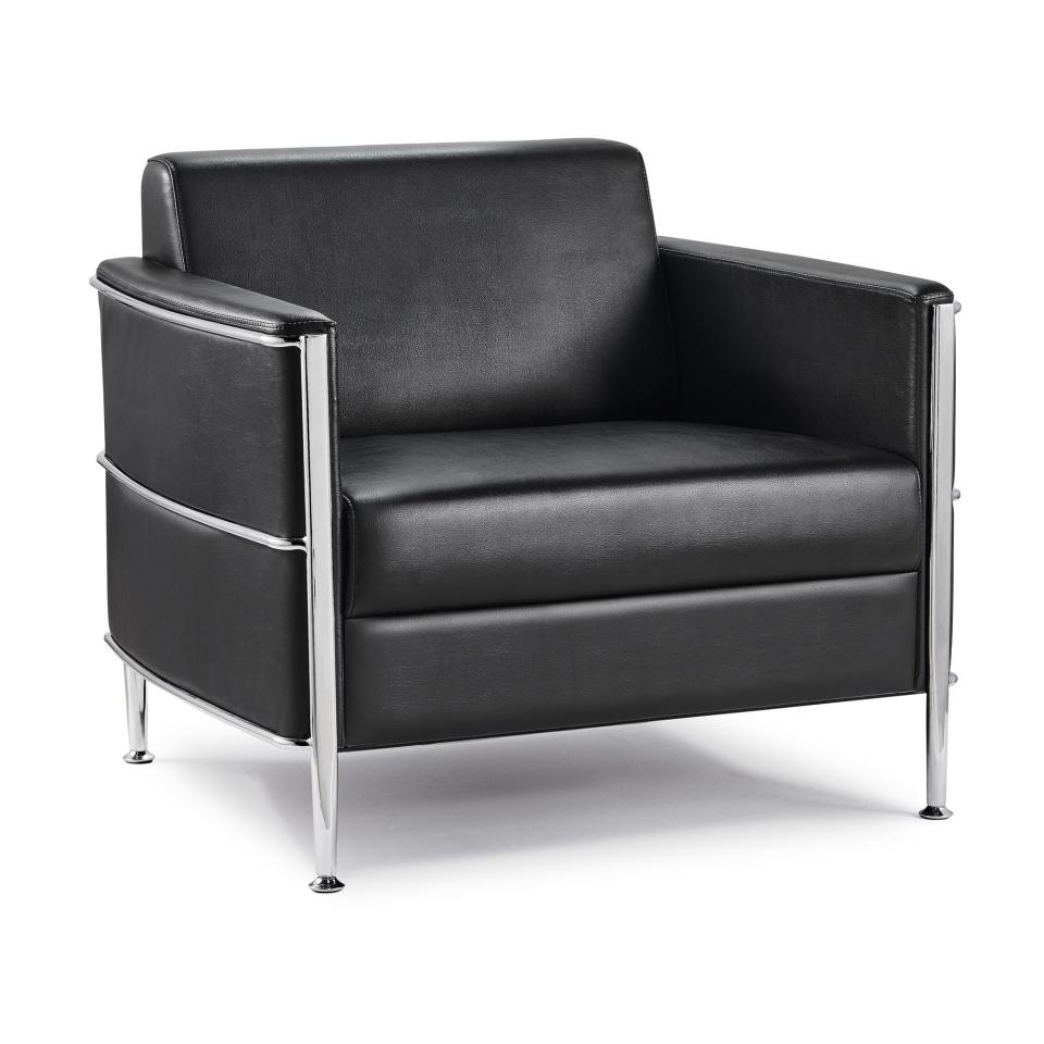 Rapidline Eclipse 1 Seater Lounge in Black PU Image