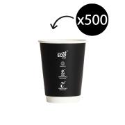Truly Eco Double Wall Coffee Cup Black 12oz Carton 500